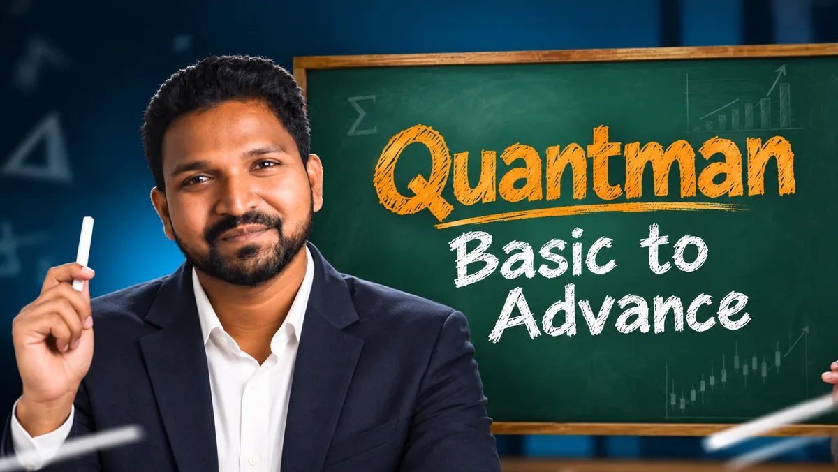 Quantman — Basic to Advance, with Dharanidharan at a chalkboard